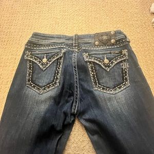 Miss me size 30 dark colored studded jeans